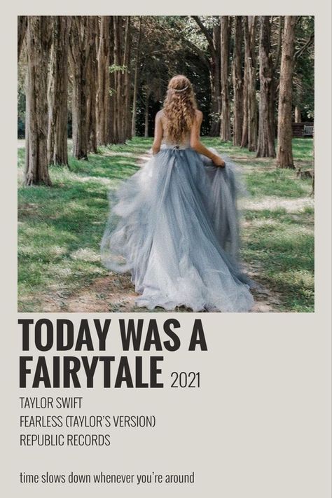 TODAY WAS A FAIRYTALE TRACK POLAROID TAYLOR SWIFT Taylor Swift Song Posters, Taylor Swift Fearless Songs, All Taylor Swift Songs, Fearless Song, Taylor Swift Discography, Fearless Album, Song Posters, Taylor Songs, Vintage Music Posters