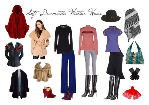 "Soft Dramatic Winter Wear" by ithinklikeme on Polyvore Soft Dramatic Cool Winter, Deep Winter Soft Dramatic, Soft Dramatic Winter, Clothes Classic Style, Moodboard Classy, Soft Dramatic Outfit, Dramatic Clothes, Kibbe Gamine, Personal Style Types