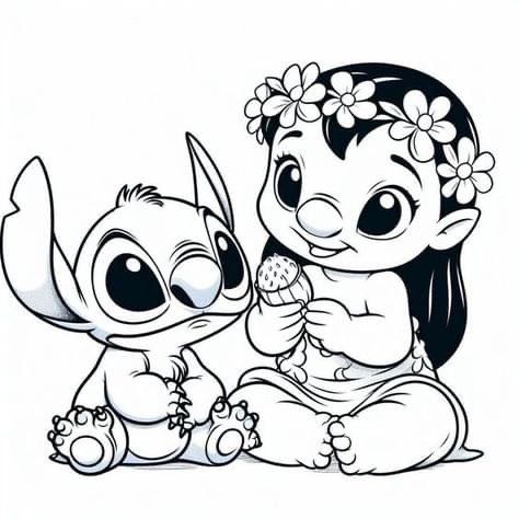 Cute Stitch Drawings, Stitch Disney Drawing, Stitch Disney Cute, Lilo And Stitch Art, Lilo And Stitch Coloring Pages, Stitch Images, Stitch Printable, Stitch Coloring, Stitch Outline