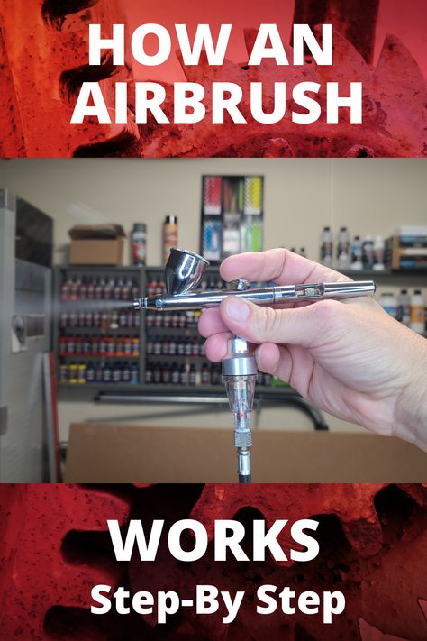 How an Airbrush Works - Step By Step Breakdown. I take you through the main trouble shooting questions from the viewers and then take an in depth look at how the airbrush works. #airbrush #howanairbrushworks Air Brushing For Beginners, Air Brush Painting For Beginners, Airbrush Tutorial Step By Step, Airbrush Furniture, Airbrush Tutorial, Airbrush Templates, Airbrush Acrylic Paint, Auto Painting, Best Paint Sprayer