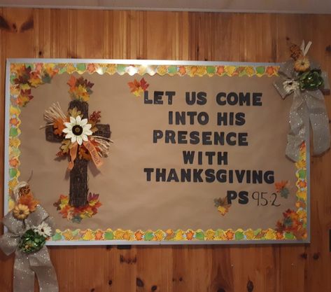 Fall Church Bulletin Boards Autumn, Thanksgiving Church Bulletin Boards, Christian Thanksgiving Bulletin Boards, Fall Sunday School Bulletin Boards, Christian School Bulletin Boards, Fall Church Bulletin Boards, Sunday School Themes, Catholic Bulletin Boards, Religious Bulletin Boards