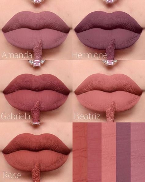 Nude Lipstick Shades, Mac Lipstick Shades, Matte Lipstick Shades, Matte Nude Lipstick, Makeup Order, Lipstick Kit, Beautiful Lipstick, Makeup Accesories, Batons Matte