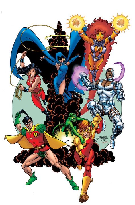 New Teen Titans, The New Teen Titans, Original Teen Titans, Teen Titans Fanart, Legion Of Superheroes, George Perez, Dc Comics Heroes, Teen Titan, Superhero Team