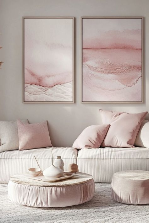 Use soft pink decor to add a gentle, feminine touch to any room. #SoftPinkDecor #SubtleStyle #ElegantSpaces Pink Accents In Bedroom, Blue And Pink Office, Gentle Feminine, Pink Office, Cream Walls, Pink Decor, Pink Accents, Blue And Pink, Acupuncture