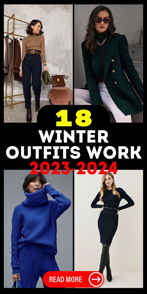 Winter Outfits Work 2023 – 2024 18 Ideas Winter Looks For Women 2023, Cold Winter Office Outfits Women, Winter Dressing Style For Women, Cold Winter Outfits 2023 Trends, Fashion Outfits Winter 2023 2024, Winter Styles For Women 2023, Work Outfits Women 2023 Winter, Stylish Outfits For Winter 2023, Outfits Winter 2023/2024