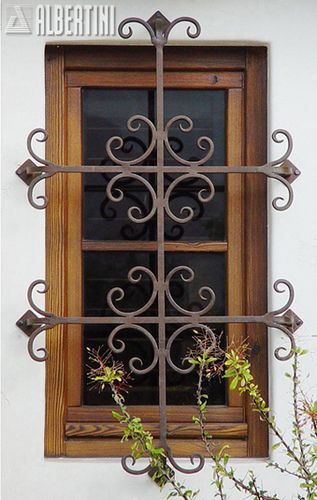 Albertini: Windows, doors, and sliders in wood and bronze clad - Set5-32 | by JebusHChrist Window Security Bars, Iron Window Grill, Modern Window Grill, درج السلم, Porte In Ferro, Burglar Bars, Window Bars, Wrought Iron Decor, Iron Windows