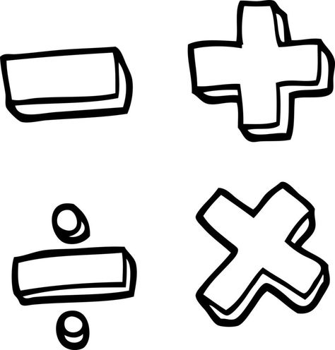 black and white cartoon math symbols Easy Math Drawings, Math Symbols Design, Maths Cartoon, Math Design Art, Math Symbols Art, Math Draw, Maths Design, Math Designs, Maths Symbols