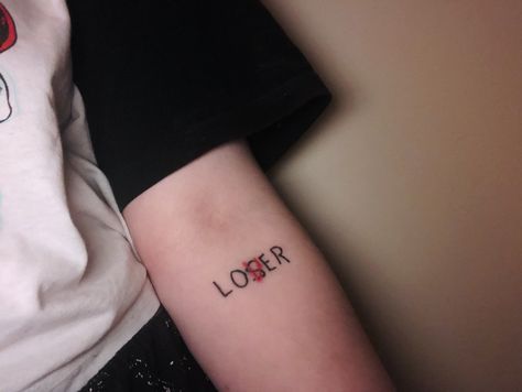 Loser / Lover tattoo from the movie IT (2017) by Stephen King Loser Lover Tattoo, Stephen King Tattoos, Pennywise Tattoo, Lover Tattoo, Club Tattoo, Movie Tattoo, Movie Tattoos, King Tattoos, Tattoos For Lovers