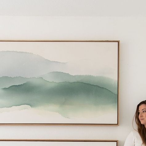 Rebecca King on Instagram: "These two paintings are inspired by my roots. Growing up in the Texas Hill Country, the soft, hazy blue hills in the distance were a familiar sight—something that grounds me, a place I feel deeply connected to.  Through this collection, I’ve shared my own perspective of place, embodying both how I see and feel the land that holds my memories. These landscapes have been in my heart for some time, and the journey of exploring them was deeply emotional.  Top: Hill Country Horizon | 30x48 | SOLD Bottom: Beneath the Open Skies | 30x48 | SOLD  #abstractpainting #landscapepainting #abstractexpressionism #modernart #contemporaryart" Rebecca Crowell Paintings, Rebecca King, Dreams Lie Beneath Rebecca Ross, Feel Deeply, Two Paintings, My Memories, Blue Hill, My Roots, Open Sky