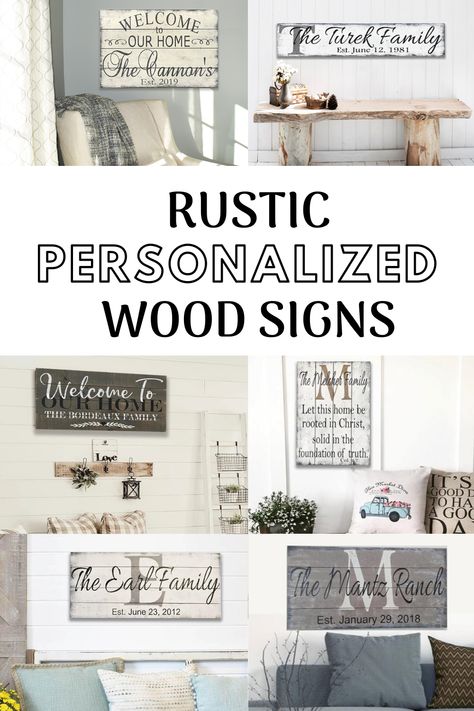 Family Name Signs Wood Diy, Diy Established Family Signs, Personalized Farmhouse Signs, Family Name Sign Diy, Family Signs Wooden, Family Signs Personalized, Personalized Family Signs Wooden, Farmhouse Family Wood Signs, Family Rustic Signs