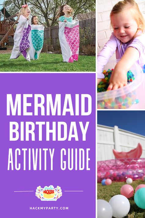 Mermaid birthday party activity ideas Under The Sea Party Activities, Sea Party Activities, Under The Sea Activity, Birthday Party Activity, Sea Activities, Princess Theme Party, Birthday Party Activities, Virtual Party, Party Kits