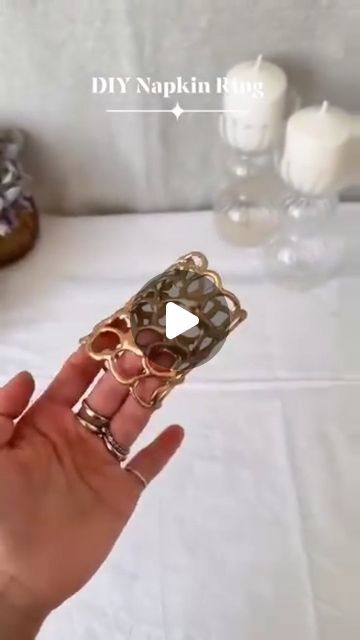 KaTrina Gorham on Instagram: "Diy napkin ring ✨ Save for later and follow for more diy ideas 💫 KaTrina Gorham   🎥 @peri_azizov   #hacks #diyhacks #decorations #party #mrsgdiydesigns #tablescape #tabledecor #tabledecoration #tabledesign" How To Make Napkin Rings, Christmas Napkin Rings Diy, Napkin Rings Diy Ideas, Diy Christmas Napkin Rings, Diy Christmas Napkins, Rings Craft, Diy Napkin Rings, Paper Napkin Rings, Napkin Rings Diy