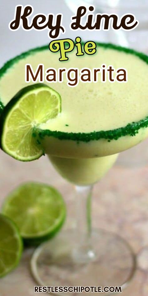 Dessert Drinks Alcohol, Key Lime Margarita, Lime Margarita Recipe, Mommy Juice, Lime Margarita, Summertime Drinks, Refreshing Drinks Recipes, Shakes Drinks, Boozy Drinks