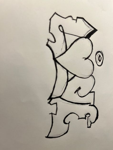 Graffiti Drawings, Easy Graffiti, Abstract Tattoo Ideas, Easy Graffiti Drawings, Abstract Tattoos, American Traditional Tattoo Ideas, Traditional Tattoo Ideas, Easy Doodle, Graffiti Writing