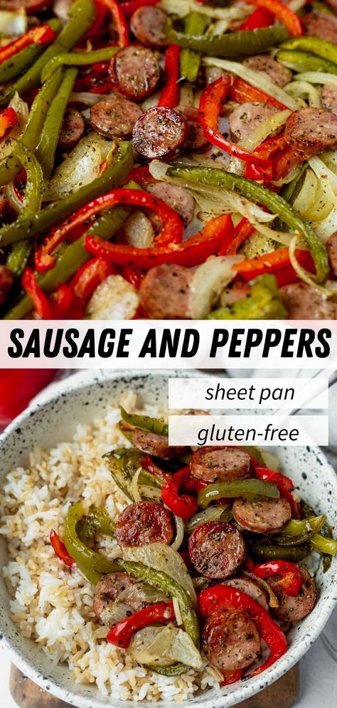 Sheet Pan Sausage And Peppers, Sausage And Peppers Recipe, Sheet Pan Sausage, Easy Sheet Pan Dinners, Budget Friendly Dinner, Sheet Pan Suppers, Sheet Pan Dinners Recipes, Pan Dinners, Sausage And Peppers