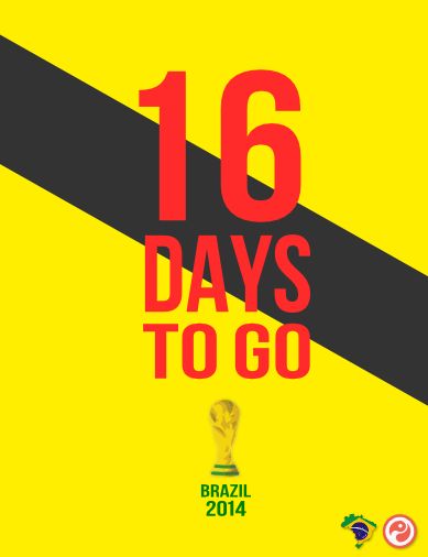 16 Days To Go Countdown Birthday, 16 Days Left Countdown, Go Brazil, Birthday Countdown, Day Countdown, Football Is Life, Day Left, Cute Love Songs, Cute Love