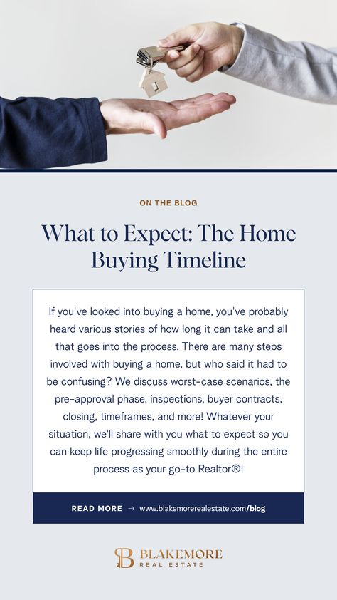 Time, and timing, are crucial factors to consider when contemplating a home purchase. You need to know what you're getting into! Whatever your reason for moving, you need to know how much time you have and what needs to get done. Read how to keep life going smoothly during the process on our blog of the home buying timeline. ———————— #utahhomes #realestate #utahrealtor #utahrealestate #buyinghome #homebuying #BlakemoreRealEstate Home Purchase, Purchase Contract, Buying A Home, Home Buying Process, Buying Process, Quitting Your Job, Worst Case Scenario, Real Estate Tips, Who Said