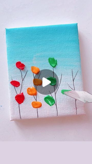 Paint With Acrylics Ideas, Best Scenery Paintings, Drawing Ideas Acrylic Paint, Brushless Painting Ideas, Acrylic Paints Ideas, Acrylic Paint Ideas For Beginners, Easy Abstract Painting Ideas On Canvas, Satisfying Scenery, Painting Ideas With Acrylic Paints