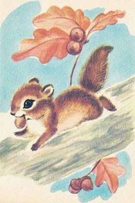 Vintage Squirrel Drawing, Vintage Chipmunk Illustration, Vintage Squirrel Illustration, Vintage Fall Illustration, Hurry Illustration, Vintage Autumn Illustration, Chipmunk Illustration, Illustration Squirrel, Vintage Animal Illustration