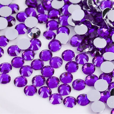 1500 Pieces SS16 4mm Flatback Rhinestones Clear Glass Round Gems Crystals for Nail Art DIY Crafts Clothes Shoes Bags £¨Dark Purple£© Crafts Clothes, Crystal Suncatchers, Gems Crystals, Nail Art Accessories, Design Wallpaper, Phone Bags, Clothes Crafts, Nail Art Diy, Art Clothes