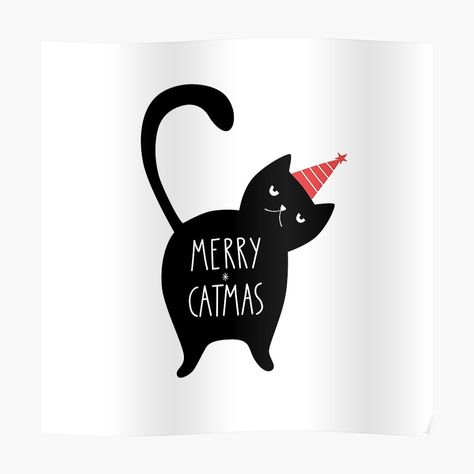 Funny Merry Christmas, Merry Catmas, Merry Christmas Cat, Xmas Tags, Merry Christmas Funny, Canvas Painting Diy, Cat Crafts, Christmas Cat, Christmas Crafts Decorations