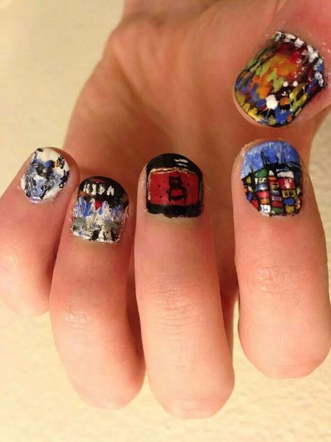 Nails done as Radiohead album covers. In love!!! Radiohead Tattoo, Ok Computer, Mens Nails, Cool Album Covers, Inspired Nails, Album Artwork, Nails Done, Nail Ring, Baby Tattoos