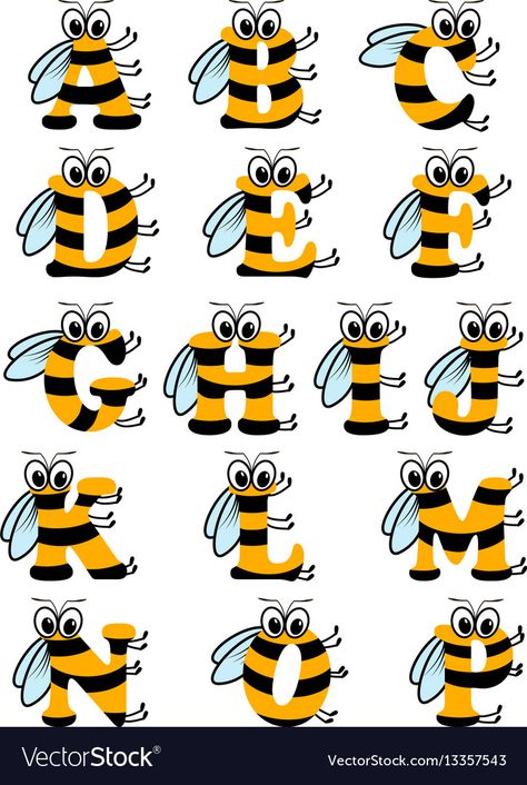 School Room Decorations, Bee Classroom Decor, Alphabet Letters Clipart, Alphabet Flowers, Alphabet Flash Cards Printable, Birthday Board Classroom, Preschool Pictures, Free Printable Puzzles, Bee Themed Classroom