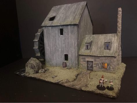 Dnd terrain building craft over the garden wall cartoon dungeons and dragons Old Mill House, Old Grist Mill, Grist Mill, Over The Garden Wall, Model Building, Garden Wall, Be Kind, Bird House, The Garden