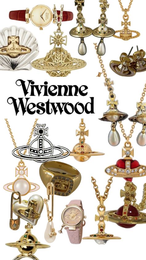 Vivienne Westwood Gold Jewellery, Vivienne Westwood Moodboard, Gold Vivienne Westwood, Vivienne Westwood Accessories, Vivienne Westwood Jewellery, Costume Making, Jewelry Lookbook, Gold Jewellery, Vivienne Westwood