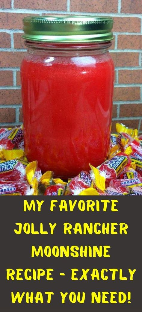 Jolly Rancher Moonshine, Drinks Vodka, Moonshine Recipe, Red Starburst, Peach Cocktail, Homemade Alcohol, Insomnia Relief, Homemade Liquor, Liquor Recipes