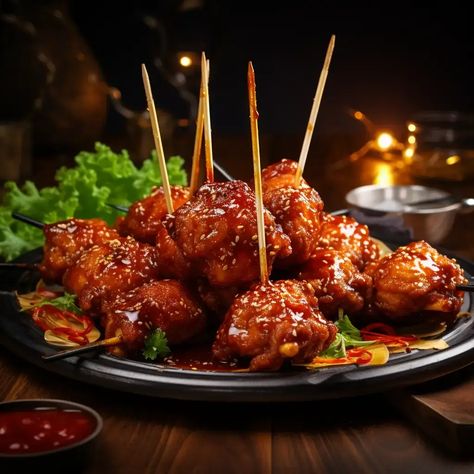 Chicken Lollipop is a popular and savory appetizer that is widely enjoyed in various parts of the world, especially in Indian and Chinese cuisines. These chicken drumettes are frenched, meaning the meat is scraped down to the bone, resulting in a unique and appealing presentation. Chicken Lollipops are known for their crispy exterior, tender meat, and the delightful blend of spices and seasonings that coat them. They are typically served with a variety of dipping sauces and are a favorite at parties, restaurants, and street food stalls. Chicken Drumettes, Spicy Buffalo Sauce, Chicken Lollipop, Chinese Appetizers, Lollipop Recipe, Chicken Lollipops, Red Chili Sauce, Down To The Bone, Chicken Tenderloin Recipes