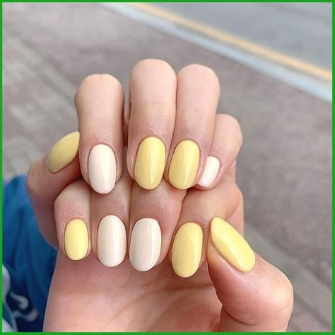 Colorful Pastel Nails, Pastel Yellow Nails, Pastel Blue Nails, Nails Grunge, Lemon Nails, Pastel Nail Art, Making Lemonade, Yellow Nail Art, Yellow Nails Design