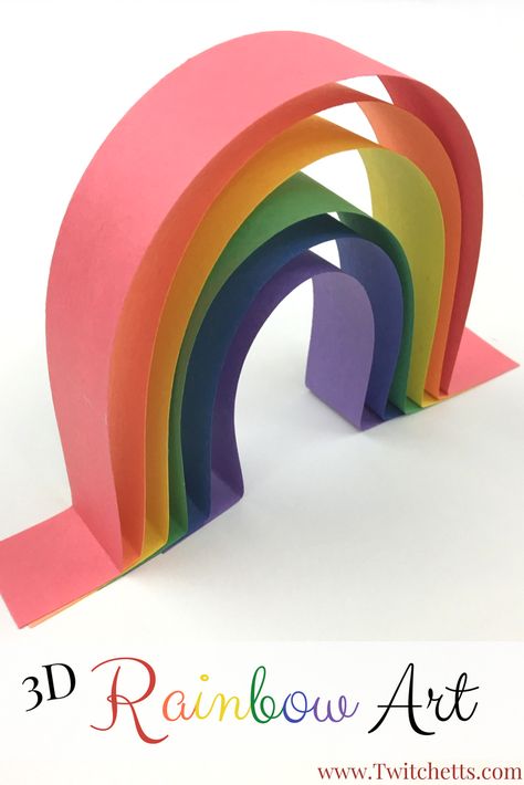 Rainbow Art made from construction paper. These easy construction paper crafts for kids will help teach your child to wait for the glue to dry. Construction paper Rainbow crafts for kids. Easy Construction Paper Crafts, Rainbow Crafts For Kids, Construction Paper Crafts For Kids, 3d Rainbow, Paper Rainbow, Art Project For Kids, Construction Paper Crafts, Easy Arts And Crafts, Rainbow Crafts