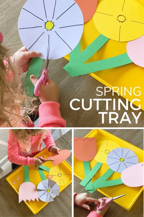 Summer Fun Kindergarten Activities, April Preschool, Spring Preschool Activities, Spring Crafts Preschool, Spring Lessons, Hanging Craft Ideas, Preschool Projects, Preschool Fine Motor, Hanging Craft