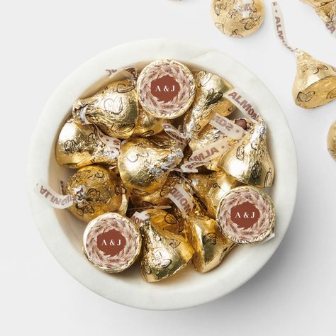 Wedding botanical elegant pampas grass farmhouse hershey®'s kisses® Cheer Birthday Party, Baby Shower Chocolate, Wildflower Baby Shower, Grass Wedding, Bridal Shower Brunch, Candy Favors, Gold Art Deco, Floral Bridal Shower, Gold Geometric