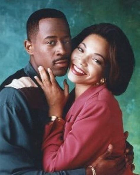 There's something to be said about a couple that can laugh and be silly together and these two had that down pat. Martin was definitely a handful, but he never stepped out on Gina, and I love that about their particular portrayal of black love on TV. Martin And Gina, 90s Couples, Black Sitcoms, Martin Show, Martin Lawrence, Black Tv, Black Love Couples, Black Couples Goals, Tv Couples