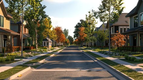 Neighborhood Background, Suburban Neighborhood, Backyard Buildings, Father Images, Architecture Background, Suburban House, Psd Background, Vector Trees, Grasses Garden