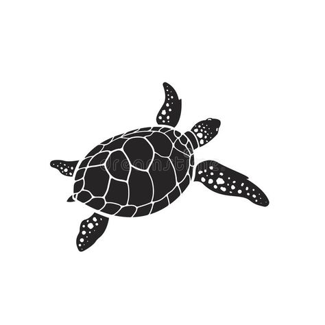 Turtle Vector Illustration, Turtle Vector, Turtle Illustration, Marine Turtle, Cute Background, Graphic Shirt Design, Green Sea Turtle, Turtle Design, Small Canvas Art