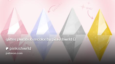 glitter plumbob recolor by pinkishwrld 🤍 | pinkishwrld Sims 4 Plumbob Override, Sims 4 Cc Plumbob Recolor, Plumbob Recolors, Sims 4 Plumbob Cc, Sims 4 Plumbob Replacement Cc, Sims 4 Diamond, Pink Plumbob, Sims 4 Plumbob, Pink Gem