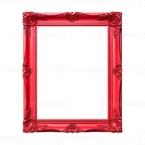 Red frame without background Red Picture Frames, Png Aesthetic, Cityscape Photos, Logo Banners, Elegant Red, Red Frame, Nature Backgrounds, Heart With Arrow, Aesthetic Stickers