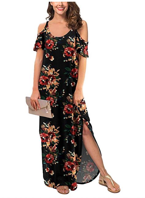 Long Dress Strapless, Loose Long Dress, Women Maxi Dresses Summer, Maxi Vestidos, Sundresses Women, Cold Shoulder Maxi Dress, Long Beach Dress, Split Maxi Dress, Strapless Maxi