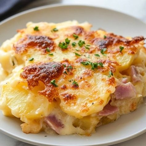 Scalloped Potatoes and Ham Best Scalloped Potatoes And Ham, Cheesy Scalloped Potatoes And Ham, Scalloped Potatoes And Ham Recipe, Buttermilk Fried Chicken Tenders, Potatoes Dishes, Best Scalloped Potatoes, Potatoes And Ham, Cheesy Scalloped Potatoes, Brown Stew Chicken