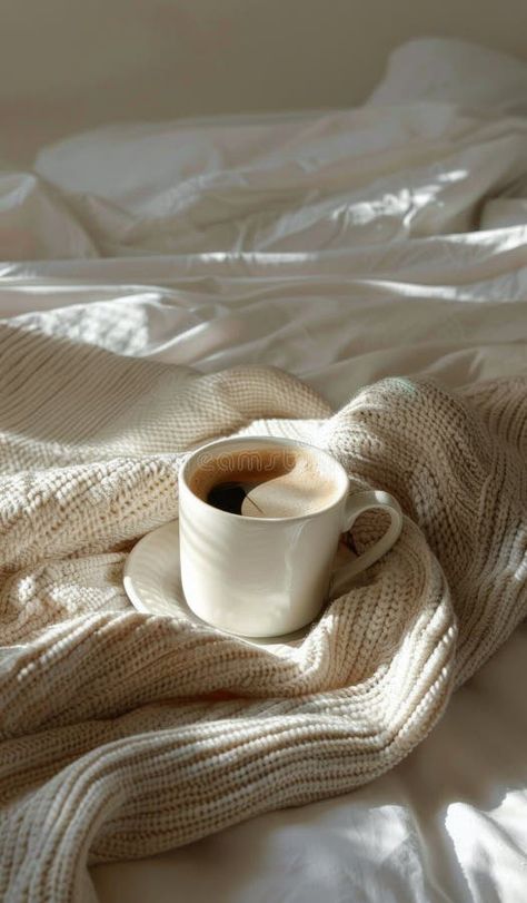 Cup of Coffee on Bed royalty free stock photo Coffee On Bed, Calm Bedroom, Insta Tips, Made Bed, Coffee In Bed, Mom Schedule, Cozy Bed, Cup Of Coffee, Vector Pattern