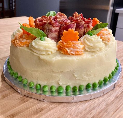 Meat Birthday Cake, Doggie Birthday Cake, Cake For Dogs, Doggie Birthday, Meat Cake, Chicken Cake, Dog Birthday Cake, Potatoes Carrots, Dog Bakery