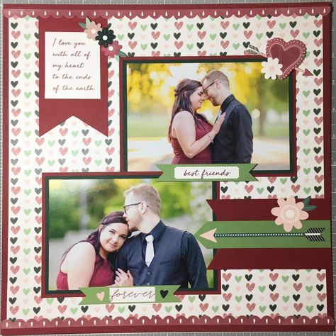 Engagement Scrapbook, Wedding Scrapbook Pages, Scrapbooking Retreats, Dinosaur Birthday Party Invitations, Valentines Scrapbook, Halloween Layout, Scrapbooking Layouts Baby, Creative Memories Scrapbooking, Dinosaur Birthday Party