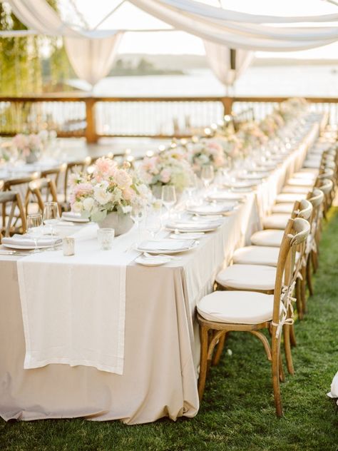 White Table Runners, Long Table Wedding, 13 December, White Runners, Tan Wedding, Wedding Tablecloths, Beige Wedding, Reception Inspiration, Wedding Reception Inspiration