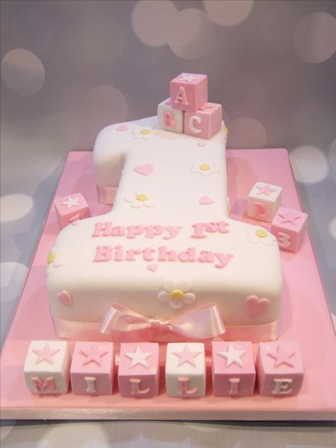 One Year Birthday Cake Ideas, Ist Birthday Cake For Baby Girl, No 1 Cake 1st Birthdays, Birthday Cakes For 1 Year, 1st Birthday Cake Girl Simple, 1st Birthday Girl Cake Ideas, 1st Birthday Cake For Girls Simple, 1st Bday Cake Ideas, Cake Design For 1st Birthday Girl