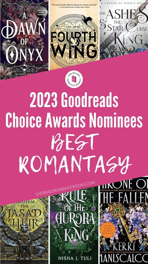 Goodreads Choice Awards 2023: Best Romantasy of the Year – She Reads Romance Books Good Fantasy Romance Books, 2024 Romance Books, Best Romantasy Books, Romantasy Book Recs, Romantasy Books To Read, Romance Books 2023, Romantasy Book Recommendations, Romantic Fantasy Books, Dark Romantasy