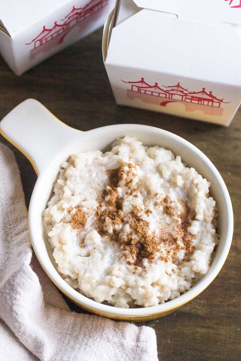 Easy rice pudding using leftover cooked rice is so creamy comforting, and it’s the perfect way to use up that leftover rice. It takes 5 ingredients and less than 30 minutes to make this sweet comfort food. Japanese Rice Pudding, Leftover Rice Recipes Desserts, Leftover Rice Dessert, Recipes With Leftover Rice, Rice Cooker Rice Pudding Recipe, Rice Pudding With Leftover Rice, Leftover Rice Porridge, Rice Pudding From Leftover Rice, Rice Pudding Recipe With Leftover Rice