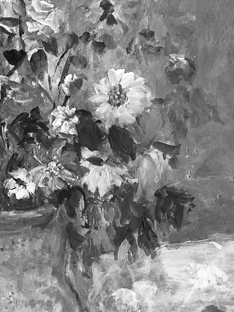 Famous Paintings Black And White, Classic Art Black And White, Black And White Impressionist Art, Painting Black And White Aesthetic, Black And White Painting Aesthetic, Achromatic Aesthetic, Grey And Black Painting, Aesthetic Art Black And White, Black And White Art Aesthetic